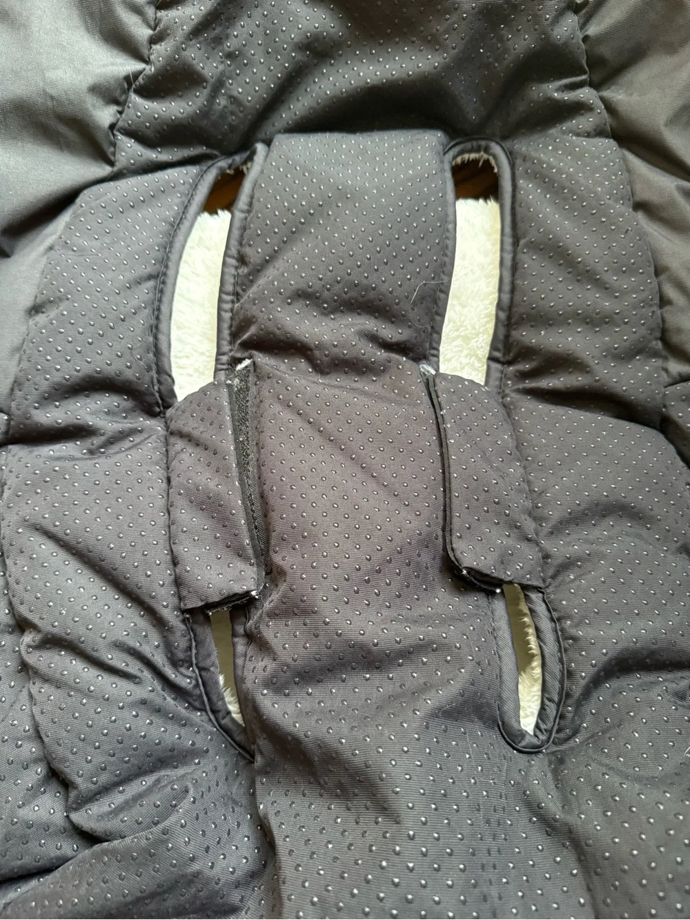 UPPAbaby CozyGanoosh Stroller Footmuff Black Sherpa Lined Winter Bunting Bag